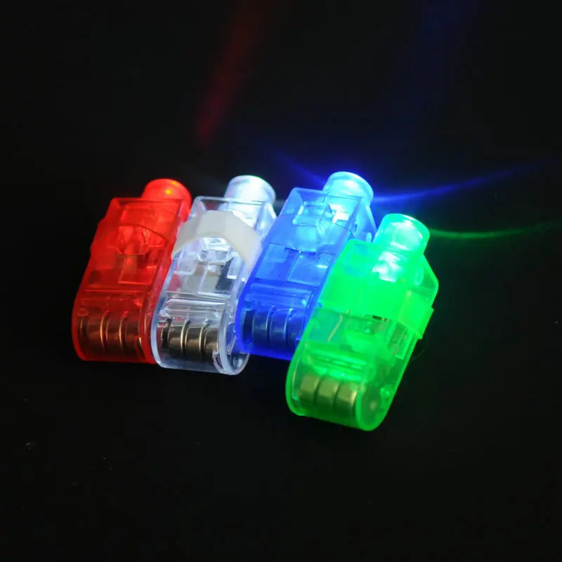 60pcs LED Laser Finger Ring Fingerlights LED Finger Lights Plastic Flashing Light Up Ring Finger Lights for Kids Halloween Raves