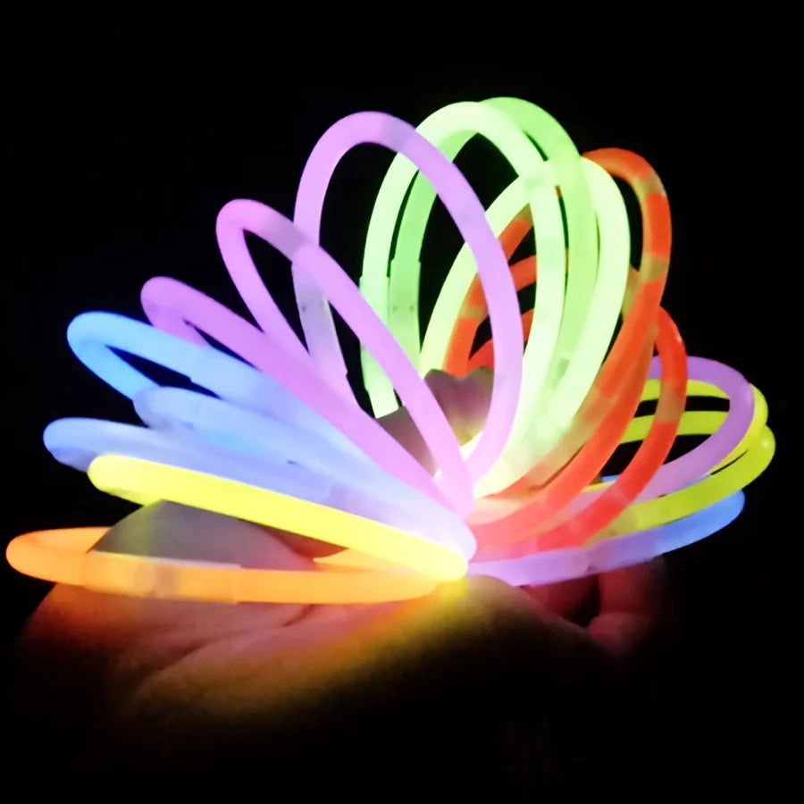 10/20/50/100pcs Glow Sticks Party Light Sticks DIY Bracelets Concerts Raves Neon Party Supplies Festivals Night Activities JXB