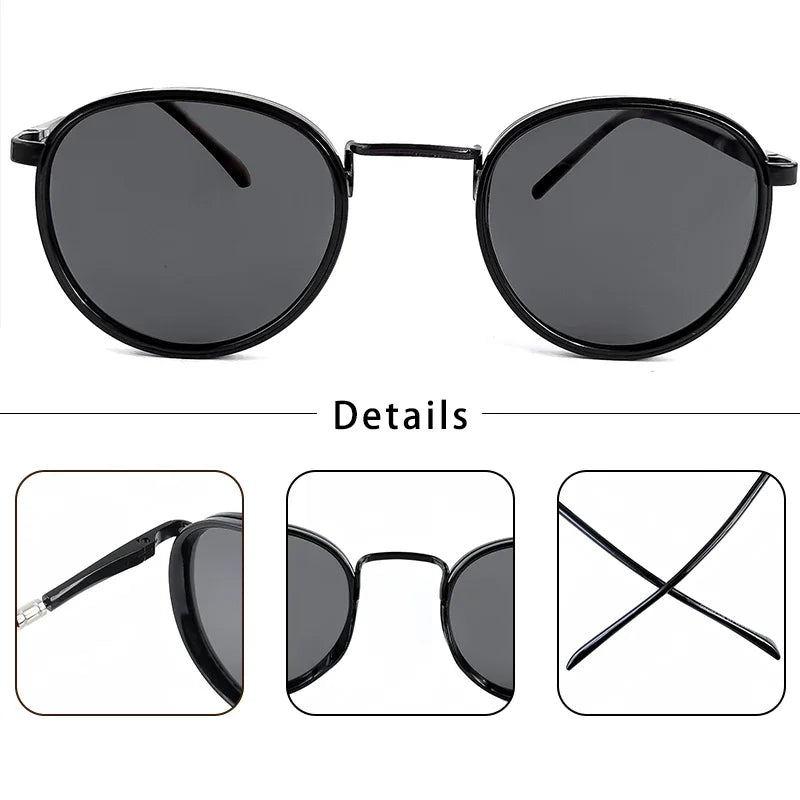 HBK Trendy and Avant-Garde Men's Polarized Sunglasses Personalized Design Fashionable Unisex UV400 Sun Glasses Ideal for Gifts