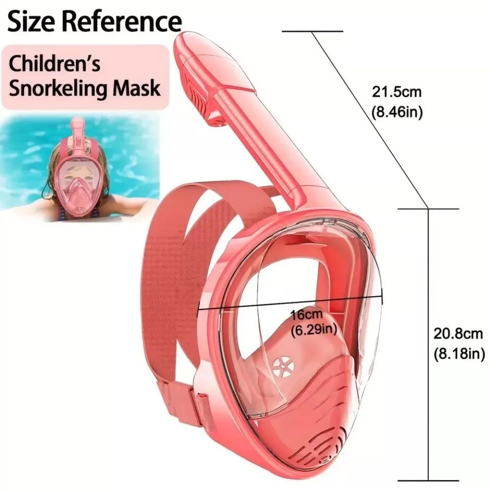 Easy to Wear Foldable Snorkeling Mask Anti Fog Anti Leak Full Face Snorkel Mask Soft Silicone Diving Mask Snorkeling