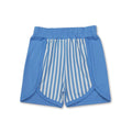 Light blue stripe kids girls active summer shorts