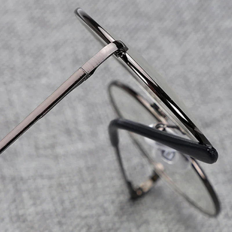 Literary Vintage Round Frame Myopia Glasses Diopter -1.0 -1.5 -2.0 -2.5 3.0 3.5 4.0 Unisex Anti-radiation Nearsighted Eyeglasses
