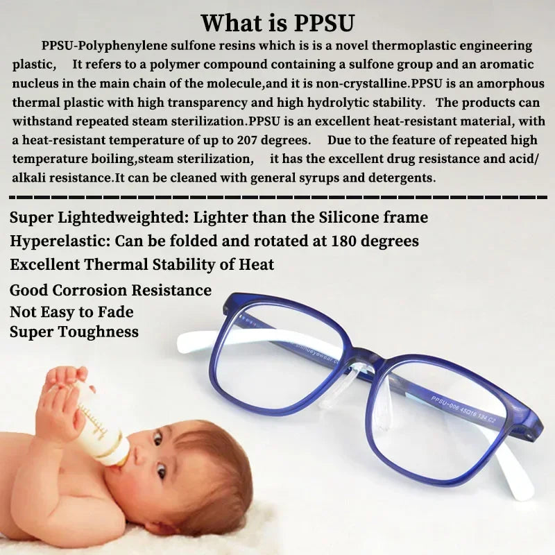 SHINU Children's Glasses 2025 Ppsu Plastic Eyeglasses Blue Light Blocking Computer Lenses Kids Pink Glasses Frame No Diopter
