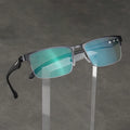 Men Square Reading Glasses Coated Green Glass Ultralight Frames Flexible Temples Luxury Designer Brand Eyewear Gifts Half Frame