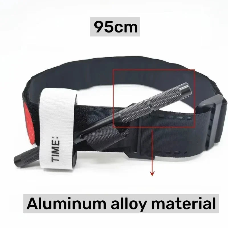 65/75/95cm Metal Aluminum Rod Tourniquet Tactical Survival Hemostasis Second Generation Upgrade Repeated Use Tourniquet