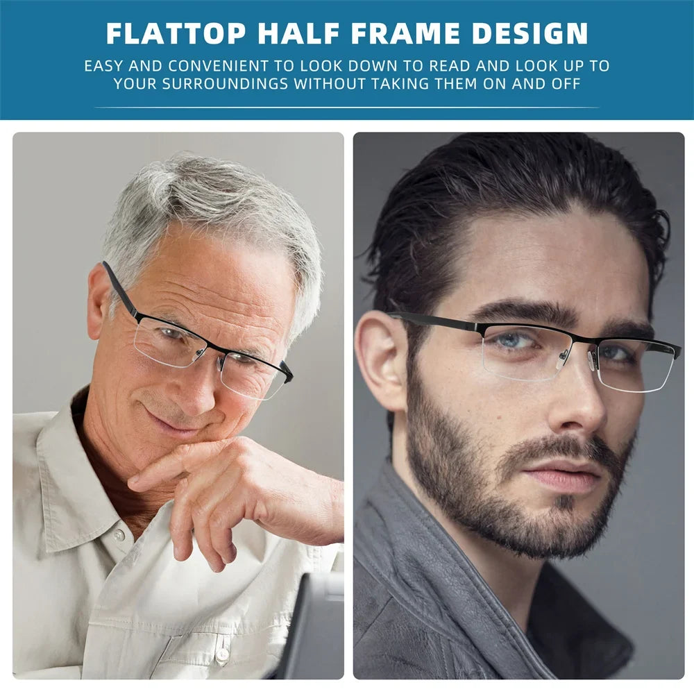 2025 NEW Men Blue light blocking Reading Glasses for Women Metal Frame Readers Magnifier Presbyopia Lens Eyewear +0.75~3.0