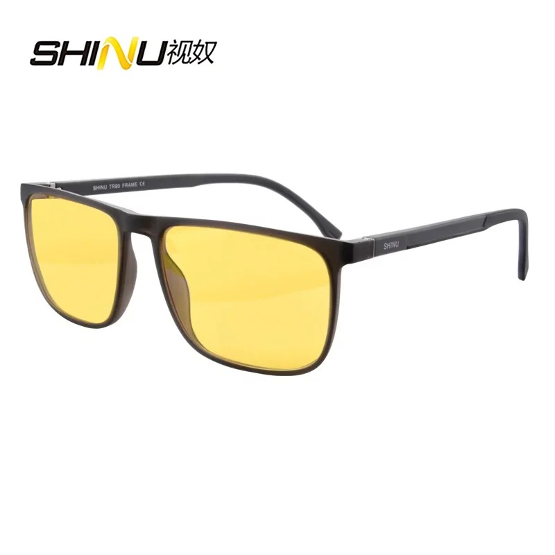 SHINU Red Sleeping Glasses Blue Light Blocking Good rest Computer Glasses For Men Blue Light Filter Orange Tinted Glasses