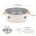Portable Small Tabletop Stainless Steel BBQ Grill with Cooking Grate, Detachable Charcoal Barbecue Stove for Home Use