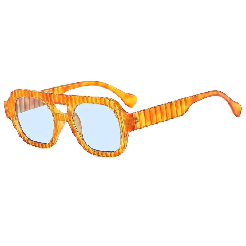 New Retro Double Beam Square Women Sunglasses Gradient Shades Design Men High Quality Sun Glasses UV400