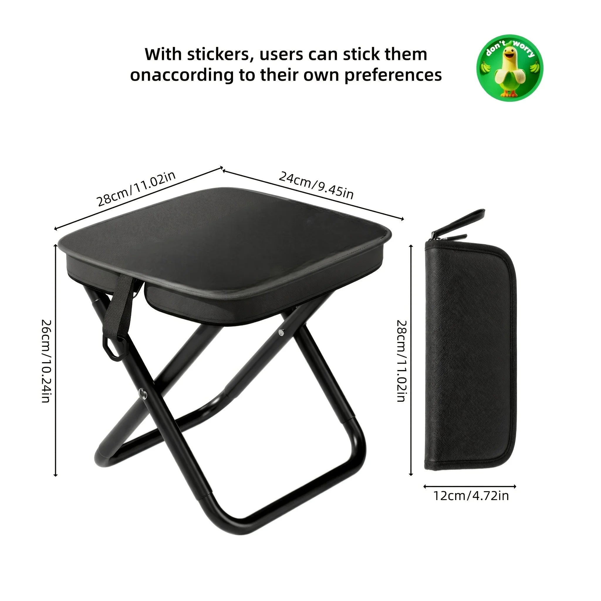 Lightweight Durable Adult Multifunctional Folding Camping Chair 200kg Strong Bearing Capacity Outdoor Chair for Fishing Camping