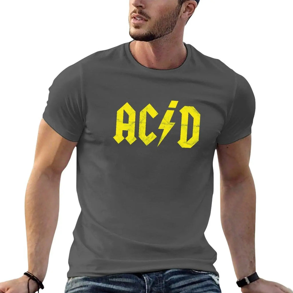 Acid House 90s Retro Techno Rave DJ Producer Vintage T-Shirt Art Pattern Printed Casual Top