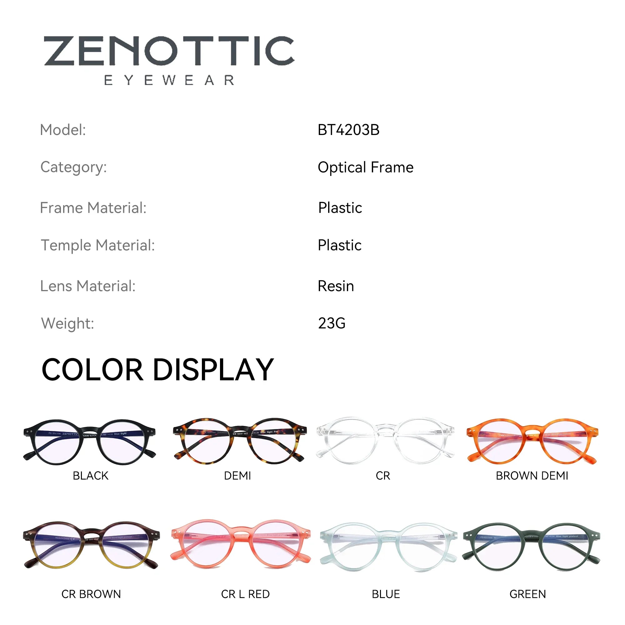 ZENOTTIC 2026 Retro Reading Glasses Anti Blue Light Blocking Readers Fashion Lightweight Eyeglasses Women Men Diopter 0 to 4.0