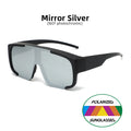 VIVIBEE Large Polarized Glasses Fit Over Sunglasses Photochromic Men Driving UV400 Fishing Outdoor Women Mirrored Dark Goggles