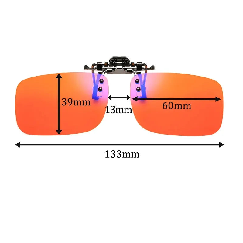 SHINU Polarized clip-on glasses Anti Blue Light Polarized Sunglasses Worn Over Glasses Yellow Lenses Glasses For Night Driving