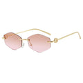 Rimless Diamond Sunglasses Square Women Men Retro Sun Glasses Brand Designer Eyewear UV400 Shades Oculos Female Gafas