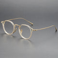 Acetate Titanium Glasses Frame Retro Luxury Round Eyeglasses Men Woman Irregular Fashion Eyewear