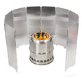 8/9/10 Plates Gas Stove Wind Shield Outdoor Camping Picnic Cooking Burner Windproof Screen Aluminum Alloy Wind Screen