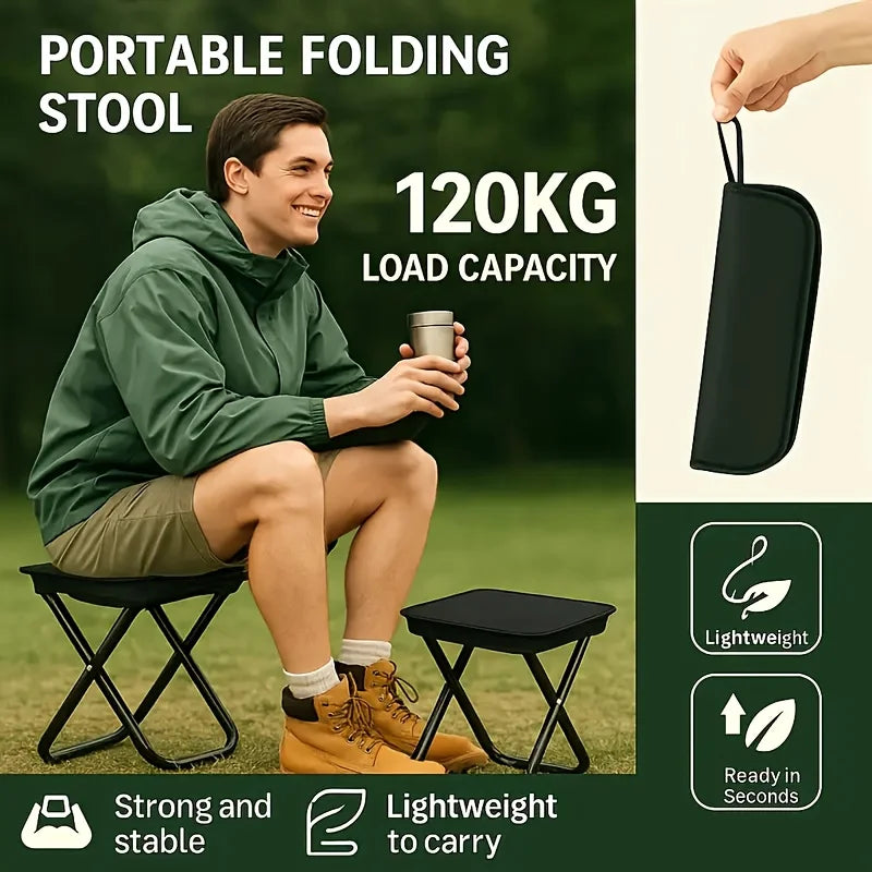 Durable Portable Compact Lightweight Folding Stool for Outdoor Camping Fishing Picnic Backpacking