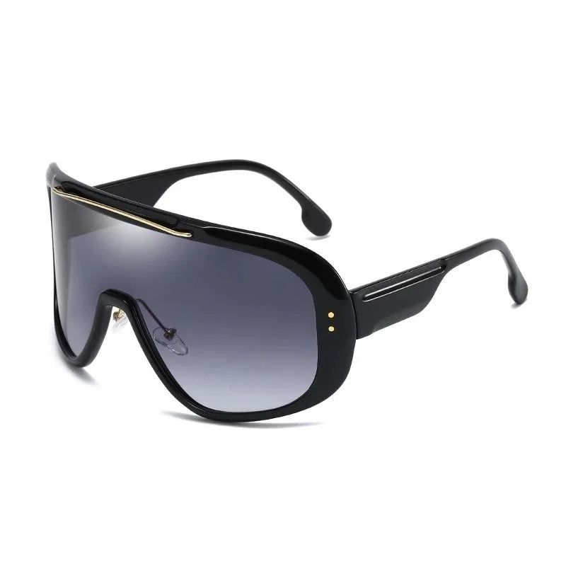 Mirror Shield Visor Mask Sunglasses Women Men 2023 Oversized Windproof Glasses One Peice Big Frame Goggles Shades Sport UV400