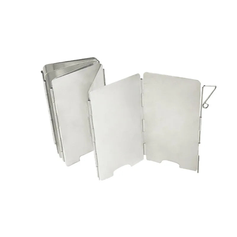 Outdoor Stove Wind Shield Camping Windscreen 9 Plates Foldable Gas Cookers Wind Deflectors Stove Equipment Accessory Tool