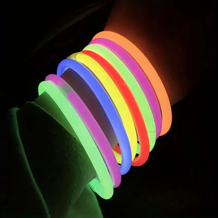 10/20/50/100pcs Glow Sticks Party Light Sticks DIY Bracelets Concerts Raves Neon Party Supplies Festivals Night Activities JXB