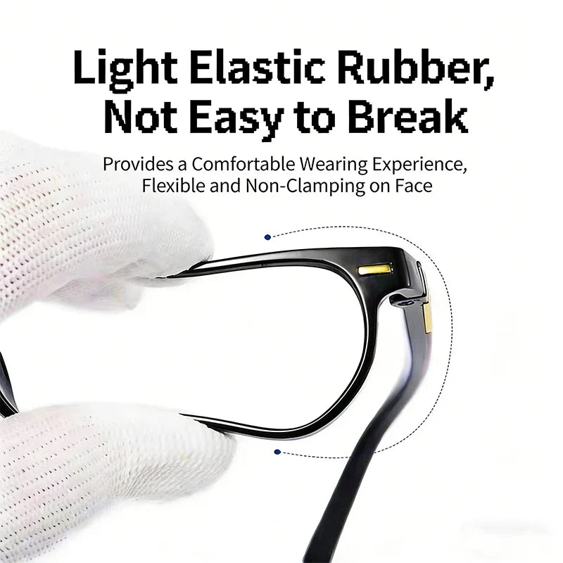 Square-framed reading glasses, anti-blue light and anti-fatigue, specially designed for middle-aged and elderly people, unisex.