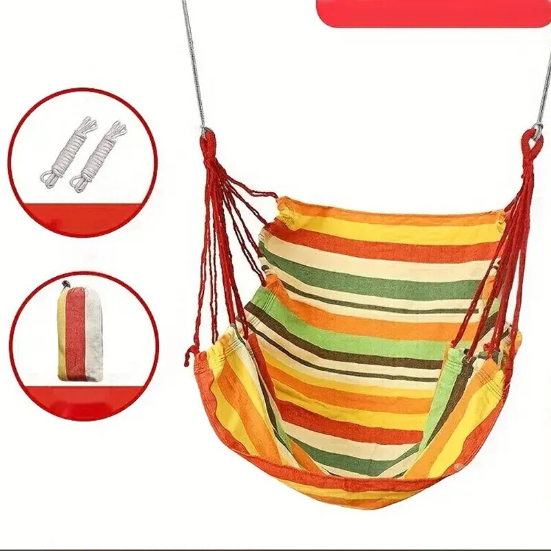 Durable Outdoor Travel Camping Hammock Indoor Adult Kids Hammock Courtyard Swing Dormitory Relaxing Hanging Rest Chair
