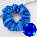 Light Up Scrunchies, LED Scrunchies Hair Bands, Elastic Glow in the Dark Srunchies Rave Accessories for Women Birthday Halloween