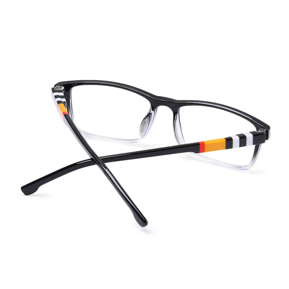 Fashion Anti-Blue Light Gradient Rrectangle Reading Glasses Men Women Urltra-Light Eye Protection Eyeglasses