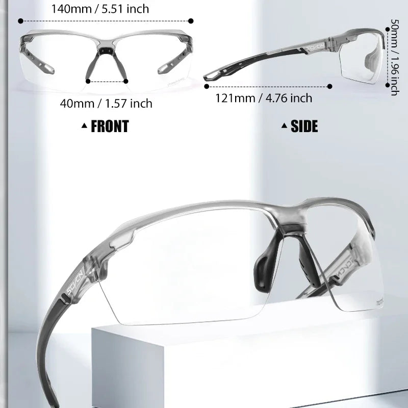 SCVCN New Photochromic Sunglasses Men Outdoor Cycling Glasses Bike MTB Road Bicycle UV400 Goggles Women Sports Hiking Glasses