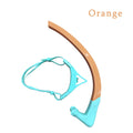 Adult Swimming Snorkel Tube, Snorkelling Training Front Breathing Tube Center Mount Silicone Mouthpiece Freestyle Breathing Tube