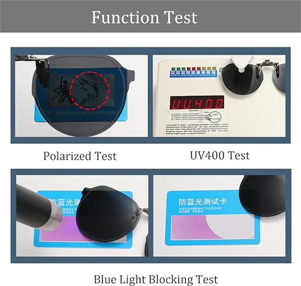 VIVIBEE Flip Up Clip on Sunglasses Polarized Men Driving Women Fishing UV400 Night Vision Sun Glasses Clips Universal Goggles