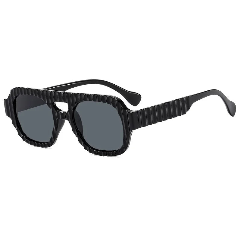 New Retro Double Beam Square Women Sunglasses Gradient Shades Design Men High Quality Sun Glasses UV400