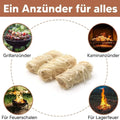 Natural Wax Wood Fire Starter Sticks 30/60/100Pcs for BBQ, Fireplace, Chimney Oven, Charcoal Lighter, Outdoor Camping