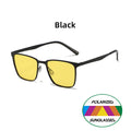 VIVIBEE Yellow Night Vision Glasses Metal Men Square Polarized Driving Lenses UV400 Sunglasses for Women 2026 Fishing Goggles