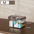 Waterproof Double Layer Transparent Multi Tier Medicine Storage Box Home Bedroom First Aid Storage Container