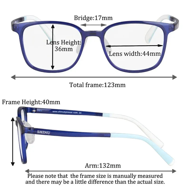 SHINU Children's Glasses 2025 Ppsu Plastic Eyeglasses Blue Light Blocking Computer Lenses Kids Pink Glasses Frame No Diopter