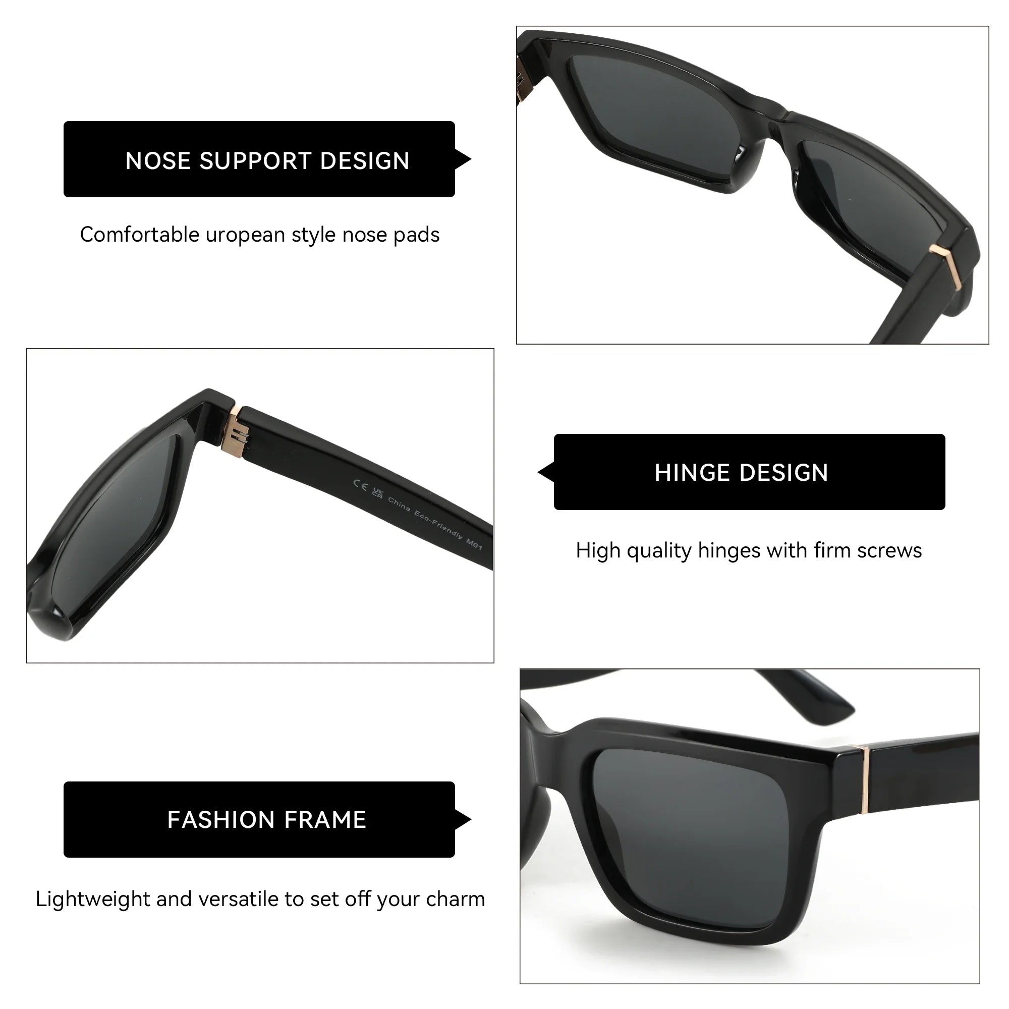 ZENOTTIC 2026 New Fashion Square Polarized Sunglasses Women Men UV400 Protection Shade Rectangle Sun Glasses