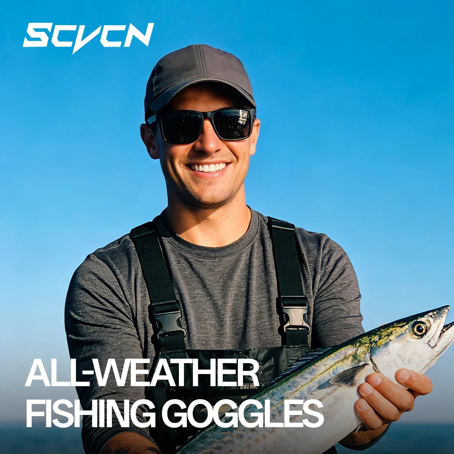 SCVCN Sea Fishing Beach Glasses Women Fishing Polarized Sunglasses Outdoor Sport Windproof Eyewear Cycling Road Bike UV400 Men