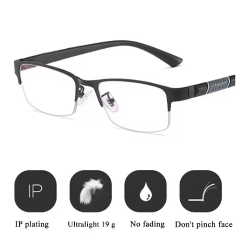Men Reading Glasses Retro Business Hyperopia Glasses Anti Blue Light Reading Glasses 0 +1.0 To +4.0 Glasses