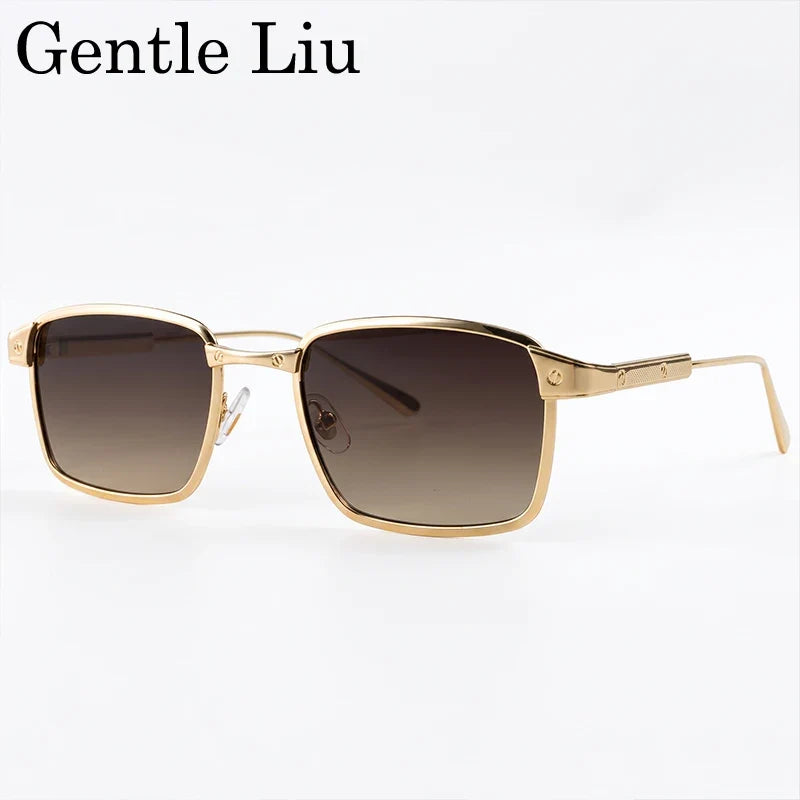 Steampunk Square Sunglasses Men 2026 Luxury Brand Designer Metal Frame Vintage Sun Glasses Punk Driving UV400 Eyewear Male Shade