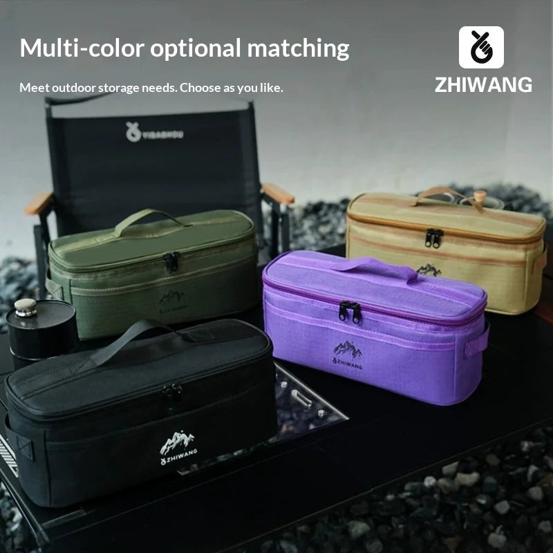 Camping Tableware Storage Bag Multi-Functional Portable Picnic Cookware Bowl Chopstick Organizer for Outdoor Trips