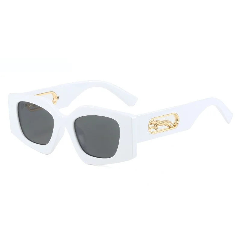 New Cat Eye Sunglasses Women Men Square Gradients Lens PC Frame Leopard Decorate Brand Designer Sun Glasses UV400 Shades