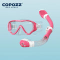 COPOZZ Kids Diving Mask Full Face HD Anti Fog Scuba Mask Underwater Snorkel Mask Set Children Swimming Snorkel Diving Equipment