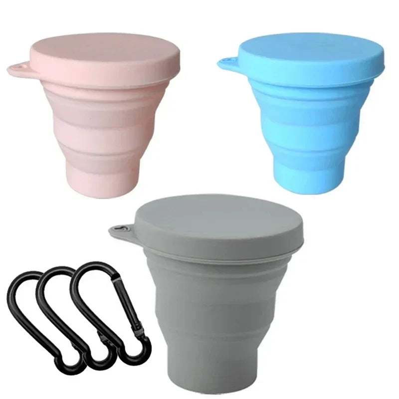 Outdoors Silicone Folding Cup with Hanging Hole Creative Water Travel Portable Washing Fashion Travel Silicone