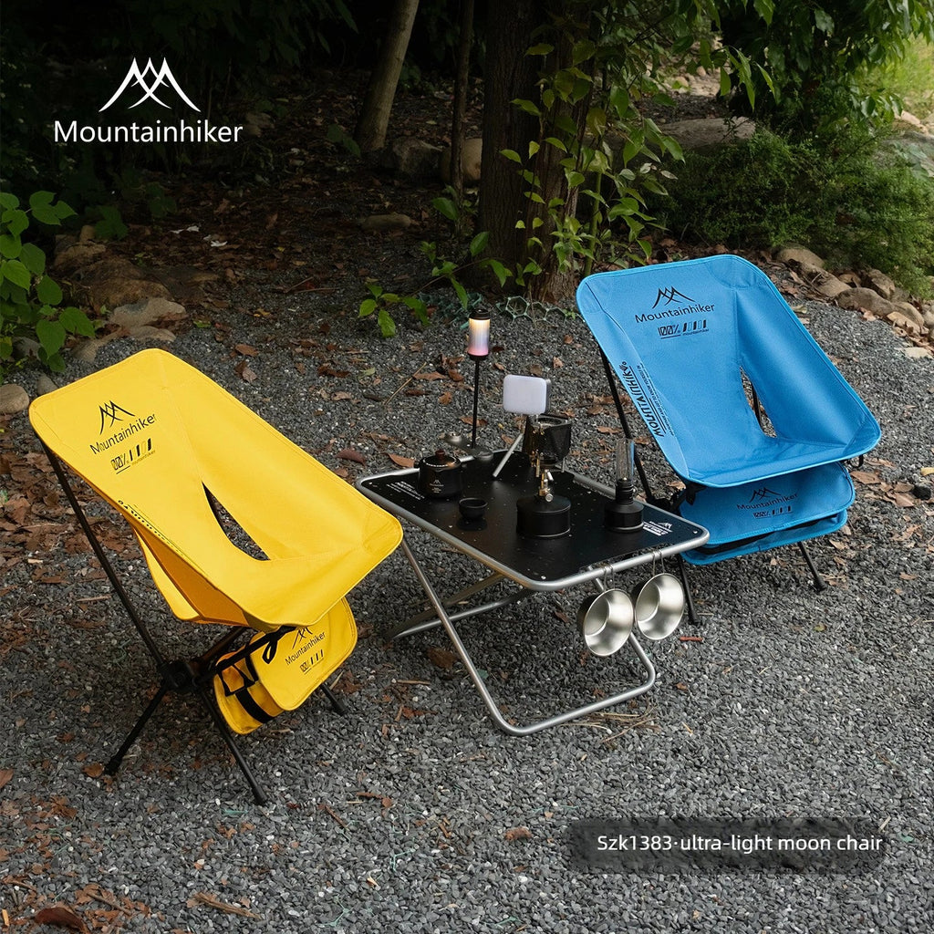 Foldable Camping Chairs Set Lightweight Folding Chair Ultralight Backpacking Moon Chairs for Garden Picnic Beach Fishing