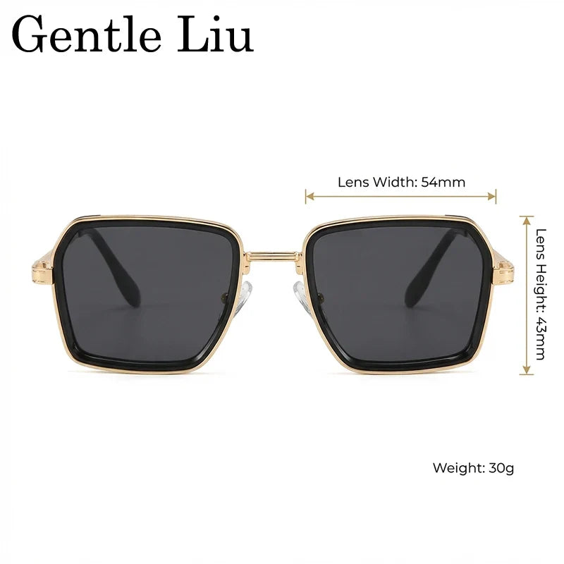 Steampunk Polygon Polarized Sunglasses Men 2026 Luxury Brand Change Color Sun Glasses For Male Driving Eyewear Metal Frame Shade