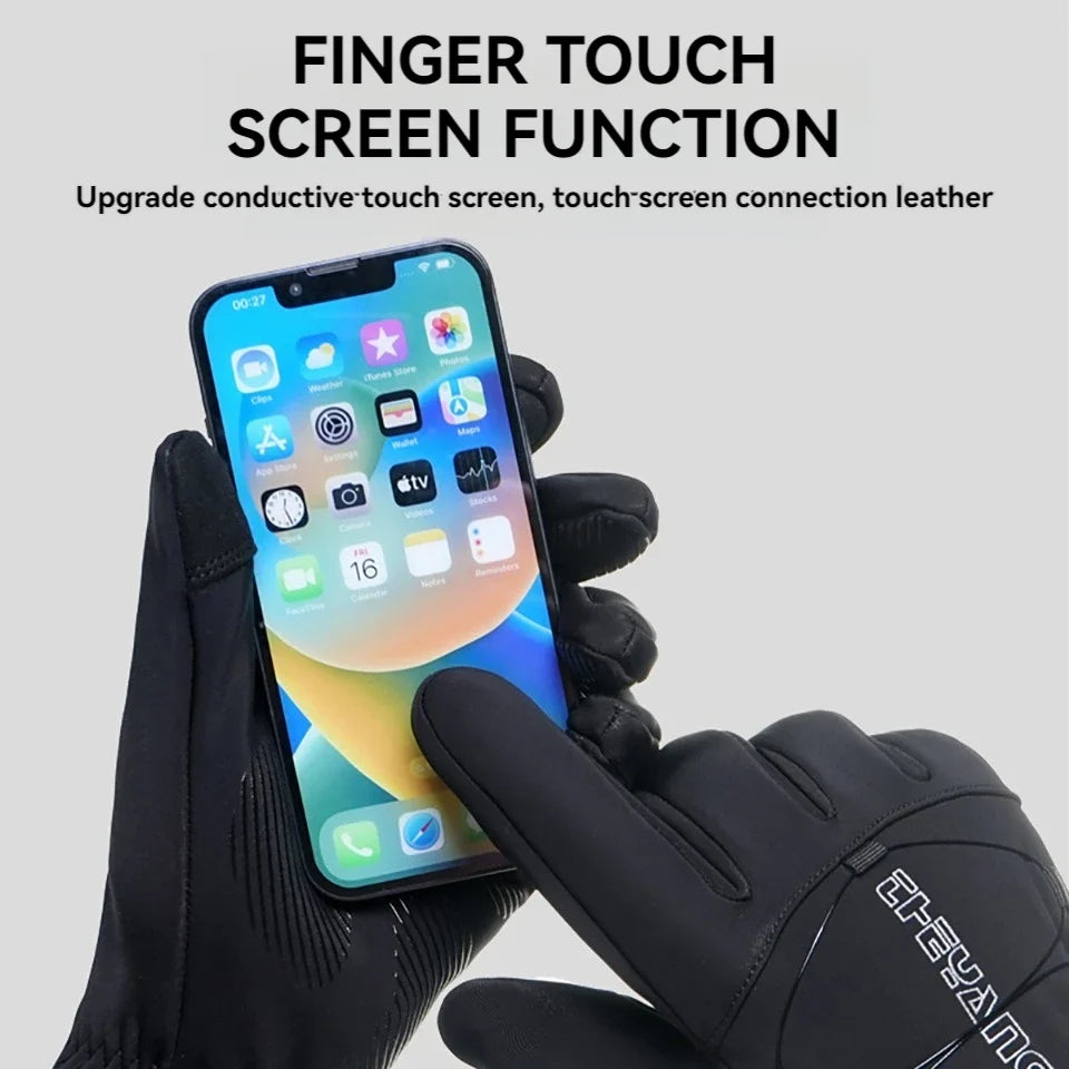 GTUBIKE Winter Warm Gloves for Men Women Extended Thickened Windproof and Waterproof Sports Touchscreen Skiing Cycling Gloves