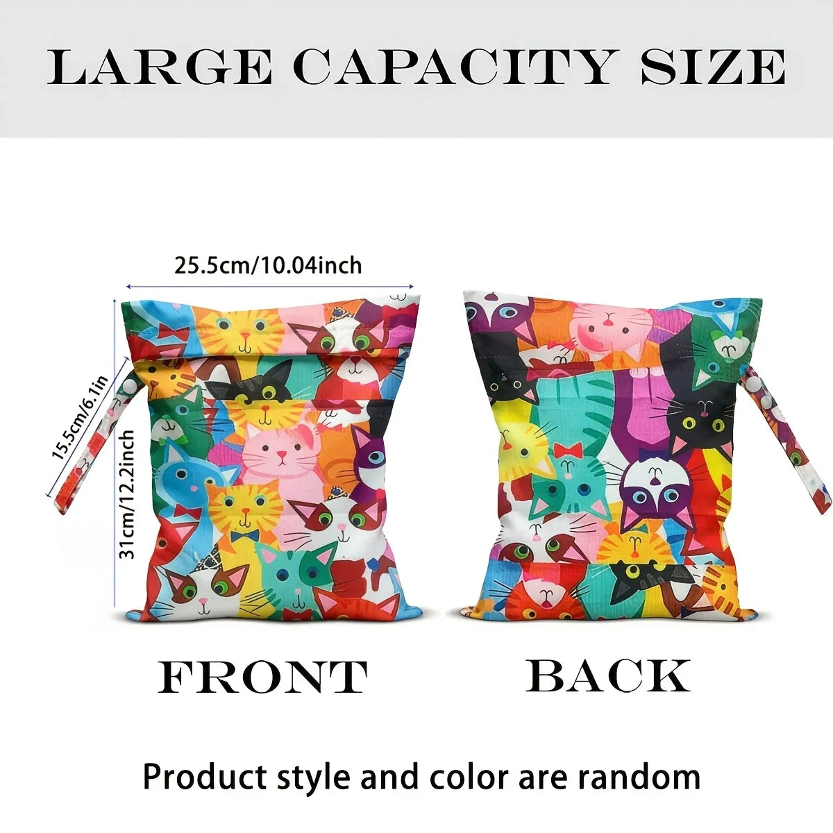 Waterproof Dry Wet Separation Bag Fashion Beach Zipper Bag for Travel Swim Pool Yoga Sportswear Cosmetics Lingerie Storage