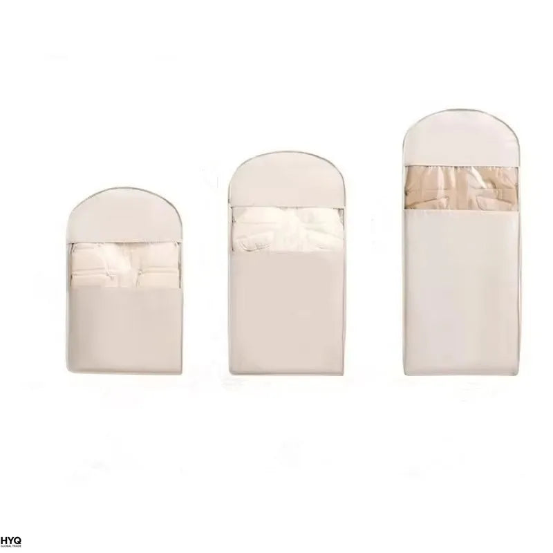 1pc Down Jacket Compressed Dust Cover Clothes Compression Hanging Bag Household Visible Clothes Storage Bag Wardrobe Organizer